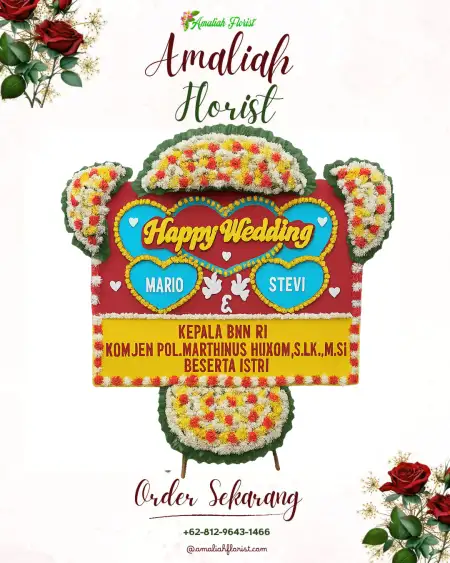 Papan Bunga Pernikahan Natanegara